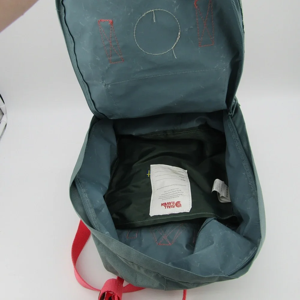 Fjallraven Kanken Classic Backpack Frost Green Peach Pink 23510 School Bag